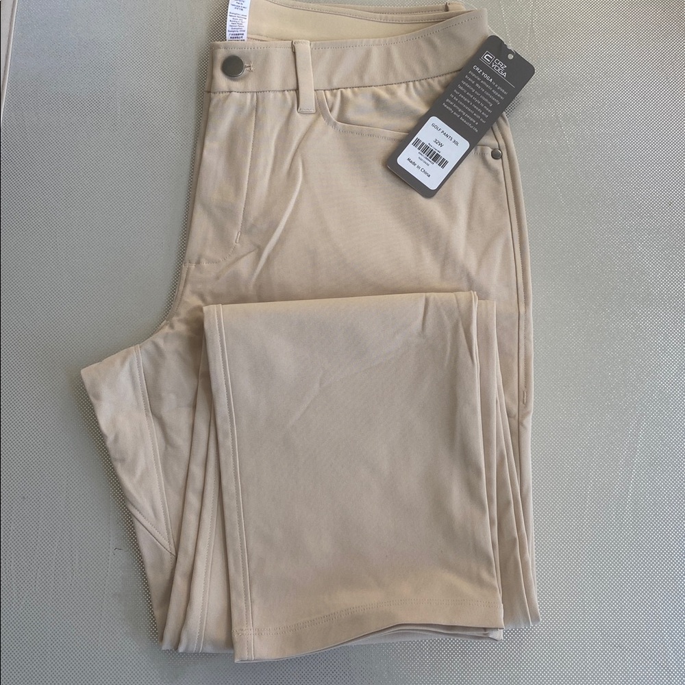 CRZ YOGA Tan Golf Pants - Picture 3 of 4